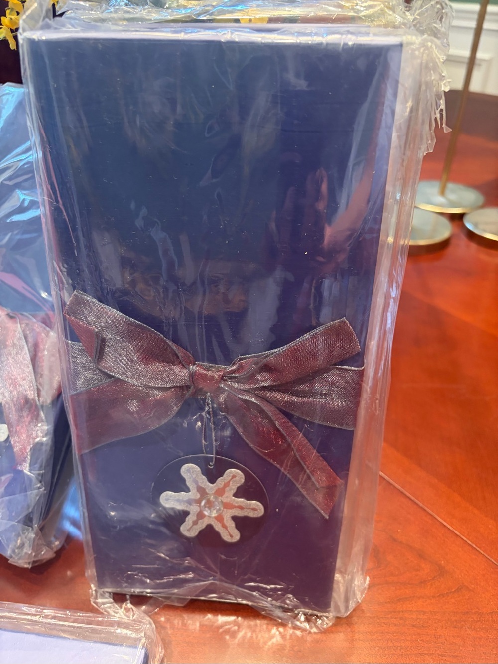 Elegantl Decorative Blue Holiday Gift Boxes with Bow